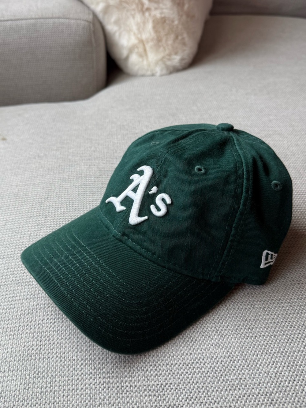 MLB Oakland A's Dark Green Hat with White Logo